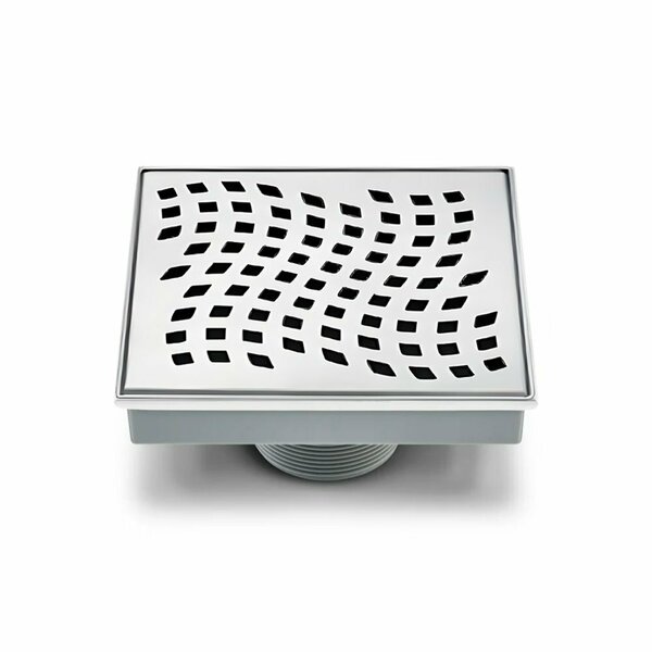 Unique 4in Center Grid Shower Drain Polished REJ-650